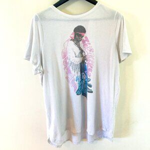 Lane Bryant Jimi Hendrix White Colorful Graphic Tee 18/20 Relaxed Fit Loose